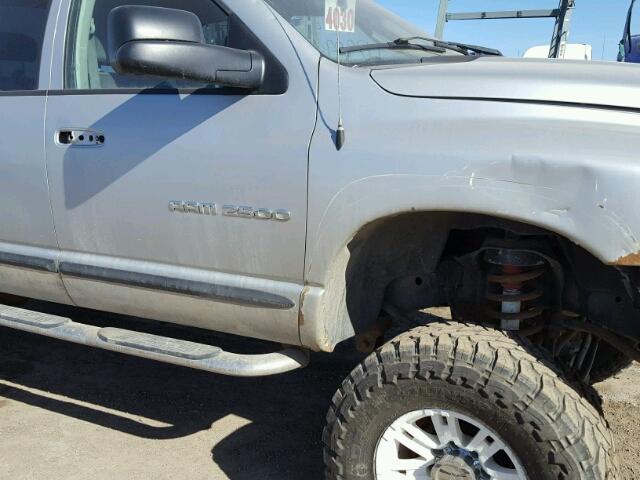 3D7KU28C24G131011 - 2004 DODGE RAM 2500 S SILVER photo 9