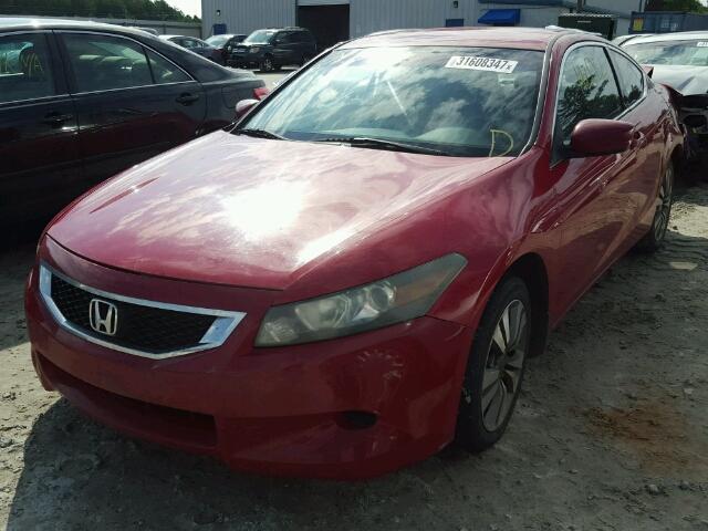 1HGCS12308A026562 - 2008 HONDA ACCORD LX- RED photo 2