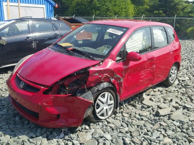 JHMGD37297S800188 - 2007 HONDA FIT DX RED photo 2