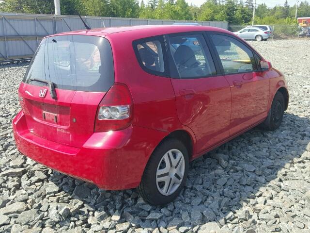 JHMGD37297S800188 - 2007 HONDA FIT DX RED photo 4