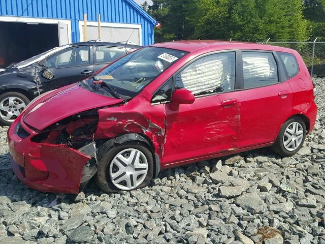 JHMGD37297S800188 - 2007 HONDA FIT DX RED photo 9
