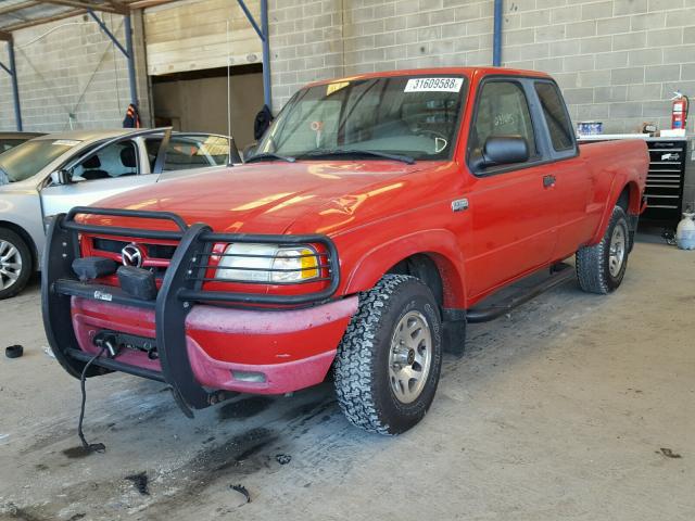 4F4YR16U92TM16730 - 2002 MAZDA B3000 CAB RED photo 2