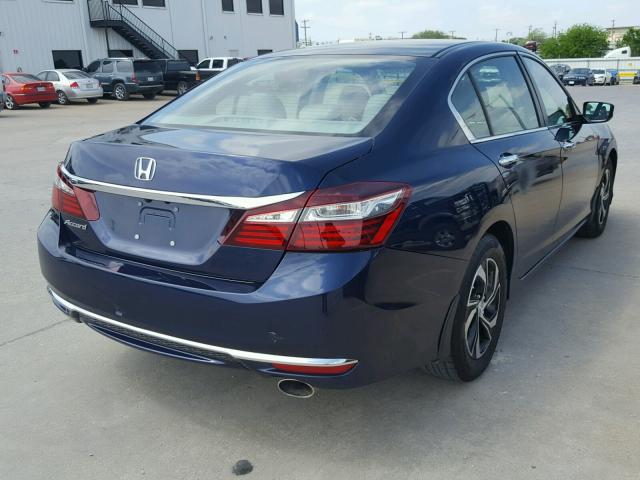 1HGCR2F33HA244961 - 2017 HONDA ACCORD LX BLUE photo 4