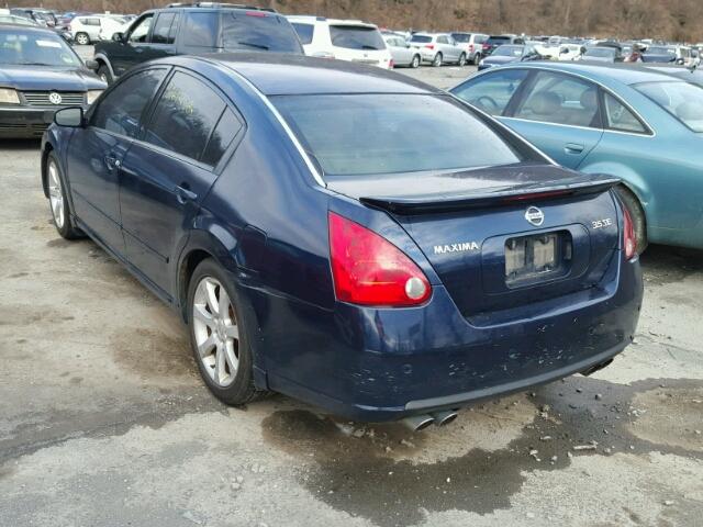 1N4BA41E77C822090 - 2007 NISSAN MAXIMA SE BLUE photo 3