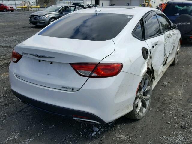 1C3CCCDG3FN570572 - 2015 CHRYSLER 200 S WHITE photo 4