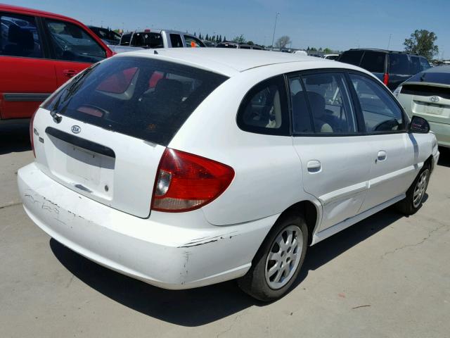 KNADC165736148811 - 2003 KIA RIO CINCO WHITE photo 4