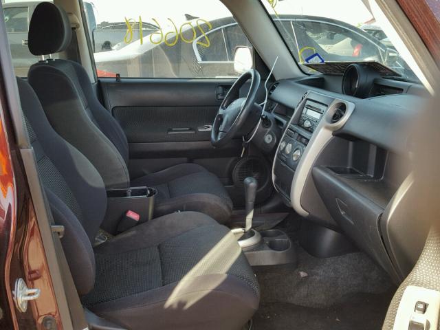 JTLKT324X50211428 - 2005 TOYOTA SCION XB ბურგუნდია ფოტო 5