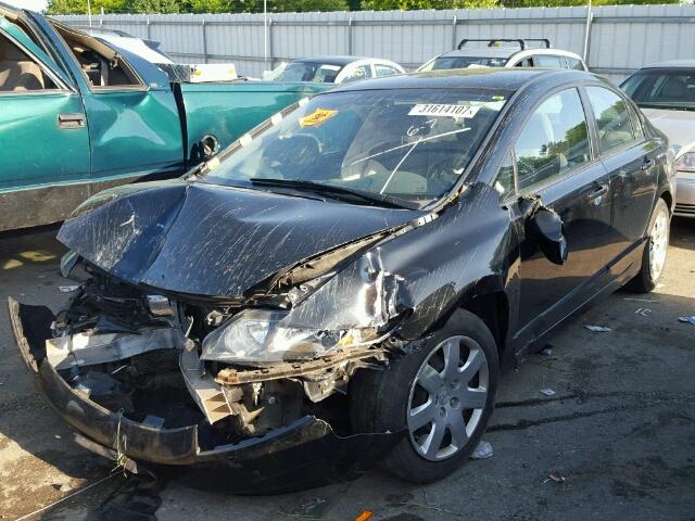 19XFA16559E044211 - 2009 HONDA CIVIC LX BLACK photo 2