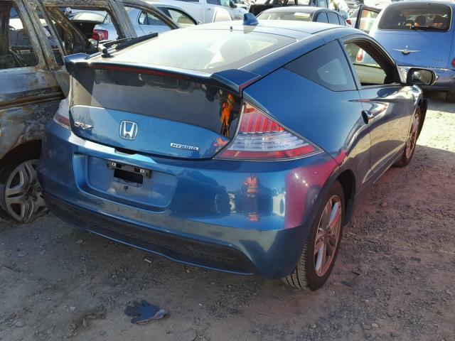 JHMZF1D69DS001327 - 2013 HONDA CR-Z EX BLUE photo 4