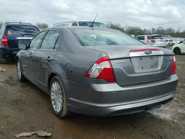 3FADP0L32AR263584 - 2010 FORD FUSION HYB GRAY photo 3