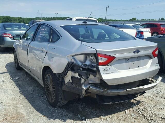 3FA6P0H9XDR310922 - 2013 FORD FUSION SE SILVER photo 3