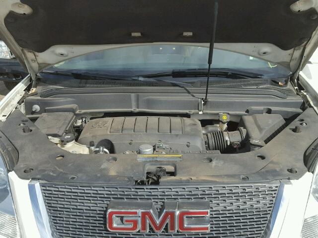 1GKLVMED5AJ170999 - 2010 GMC ACADIA SLT WHITE photo 7