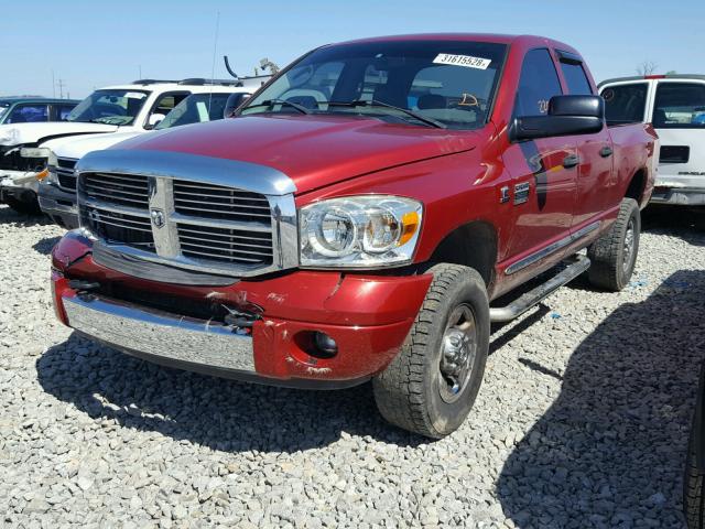 1D7KS28C87J532569 - 2007 DODGE RAM 2500 S MAROON photo 2