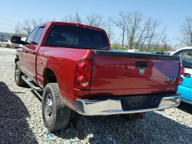 1D7KS28C87J532569 - 2007 DODGE RAM 2500 S MAROON photo 3