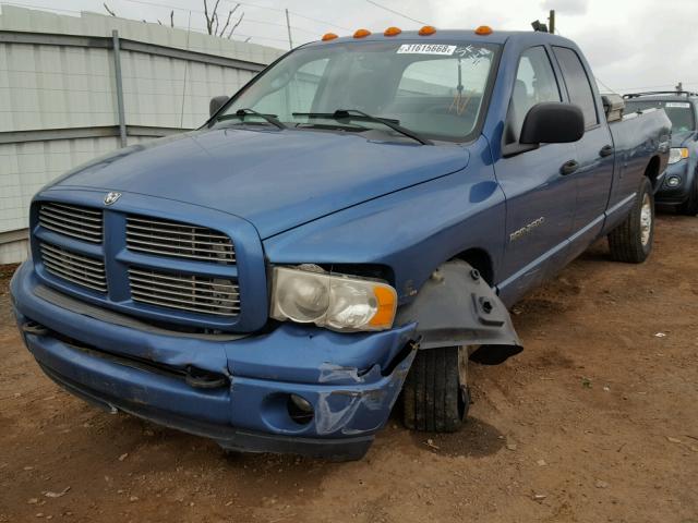 3D7KU28653G774994 - 2003 DODGE RAM 2500 S BLUE photo 2