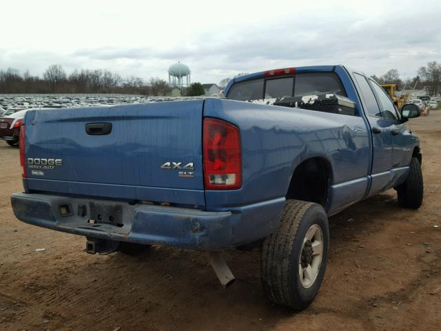 3D7KU28653G774994 - 2003 DODGE RAM 2500 S BLUE photo 4