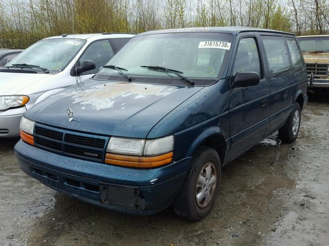 2B4GH2537SR147895 - 1995 DODGE CARAVAN GREEN photo 2