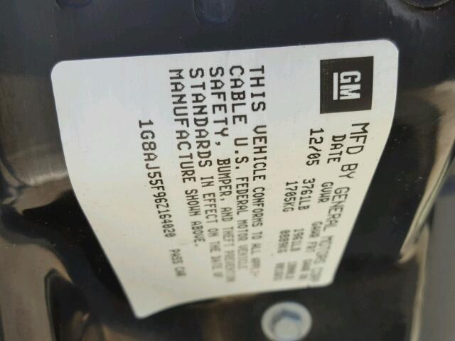 1G8AJ55F96Z164020 - 2006 SATURN ION LEVEL BLUE photo 10