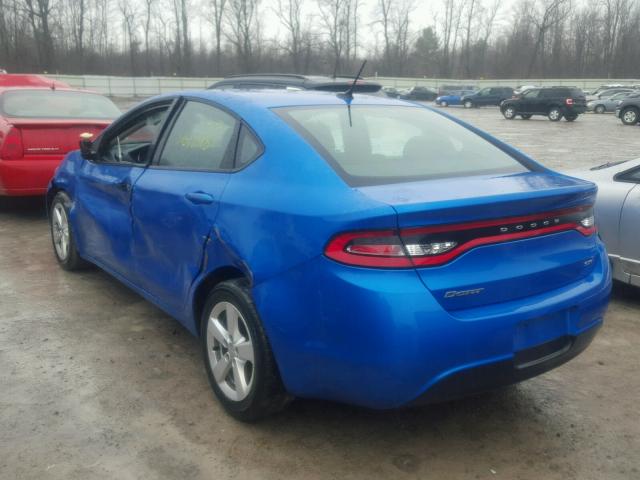 1C3CDFBB1GD570759 - 2016 DODGE DART SXT BLUE photo 3