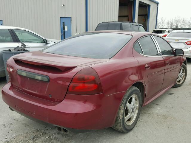 2G2WS522641110713 - 2004 PONTIAC GRAND PRIX BURGUNDY photo 4