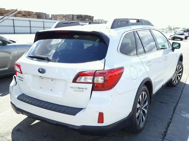 4S4BSANC5F3298446 - 2015 SUBARU OUTBACK 2. WHITE photo 4