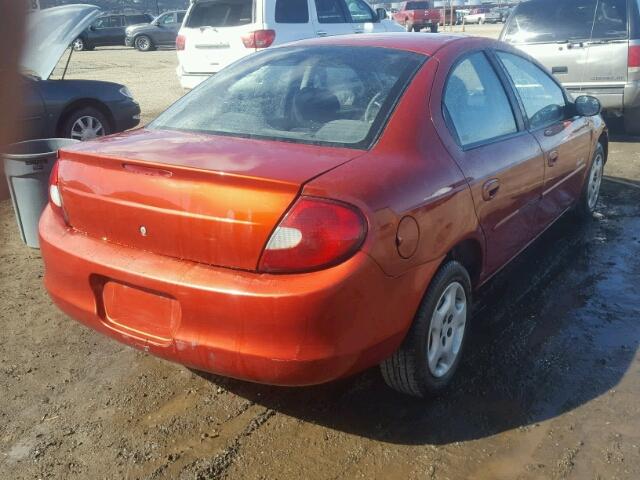 1P3ES46C31D185518 - 2001 PLYMOUTH NEON BASE 橙色 照片 4