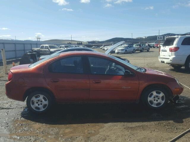 1P3ES46C31D185518 - 2001 PLYMOUTH NEON BASE 橙色 照片 9