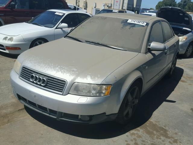 WAUJC68E04A108145 - 2004 AUDI A4 1.8T SILVER photo 2