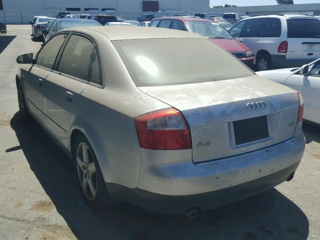 WAUJC68E04A108145 - 2004 AUDI A4 1.8T SILVER photo 3