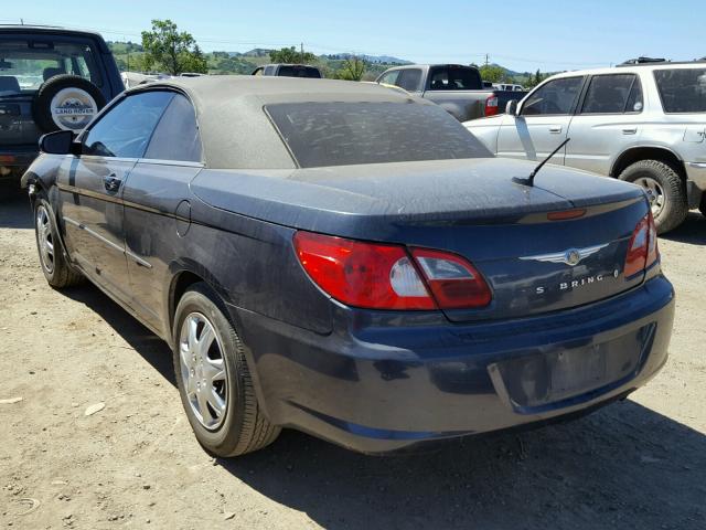 1C3LC45K08N108756 - 2008 CHRYSLER SEBRING BLUE photo 3