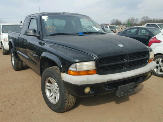 1B7GG22N31S189313 - 2001 DODGE DAKOTA BLACK photo 1