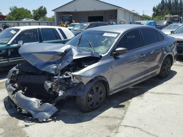 3VW2K7AJ2BM386193 - 2011 VOLKSWAGEN JETTA BASE Մոխրագույն լուսանկար 2