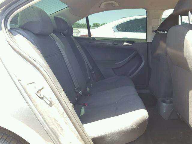3VW2K7AJ2BM386193 - 2011 VOLKSWAGEN JETTA BASE Մոխրագույն լուսանկար 6