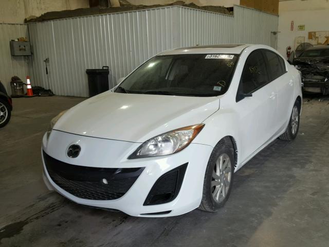 JM1BL1V71C1691453 - 2012 MAZDA 3 I WHITE photo 2