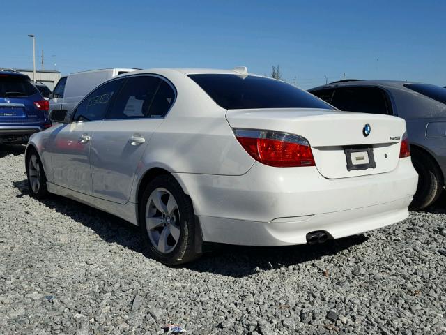 WBANE53587CW64855 - 2007 BMW 525 I WHITE photo 3