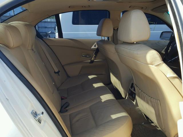 WBANE53587CW64855 - 2007 BMW 525 I WHITE photo 6