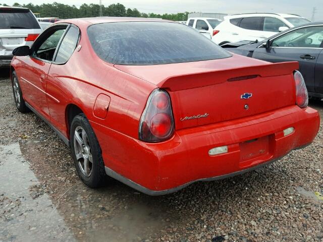 2G1WW12E639269050 - 2003 CHEVROLET MONTE CARL 红色 照片 3