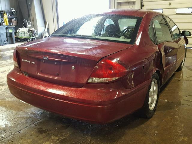 1FAFP53U47A113039 - 2007 FORD TAURUS SE MAROON photo 4