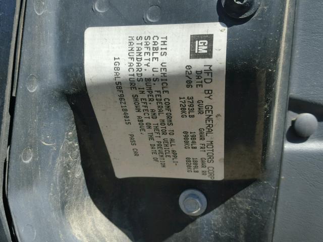1G8AL58F96Z184015 - 2006 SATURN ION LEVEL BLACK photo 10