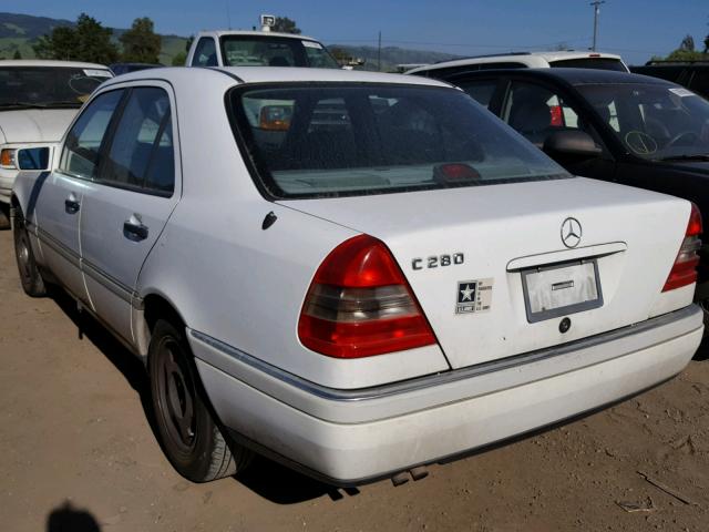 WDBHA28E0RF019233 - 1994 MERCEDES-BENZ C 280 WHITE photo 3