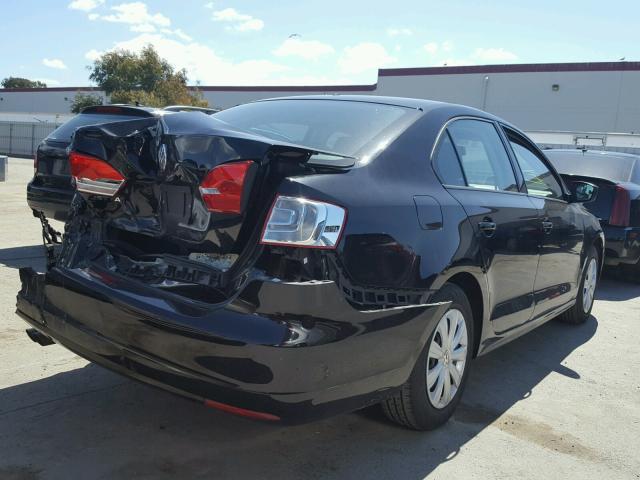 3VW2K7AJ2EM405572 - 2014 VOLKSWAGEN JETTA BASE 黑色 照片 4