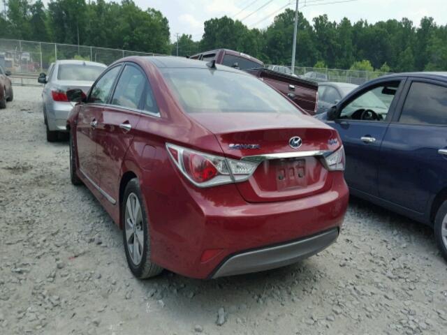 KMHEC4A41CA028910 - 2012 HYUNDAI SONATA HYB RED photo 3