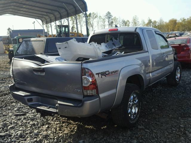 5TFUU4EN0EX091092 - 2014 TOYOTA TACOMA SILVER photo 4