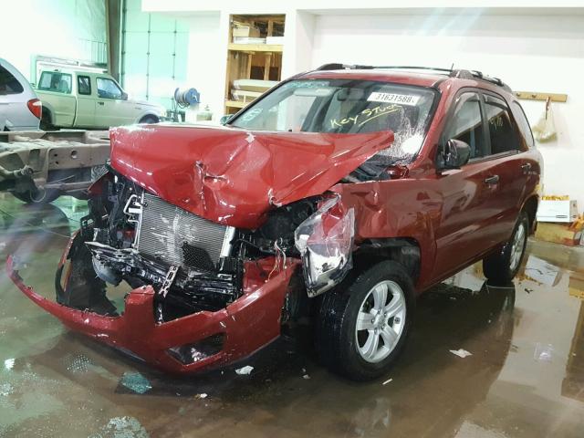 KNDKG3A40A7727719 - 2010 KIA SPORTAGE L RED photo 2