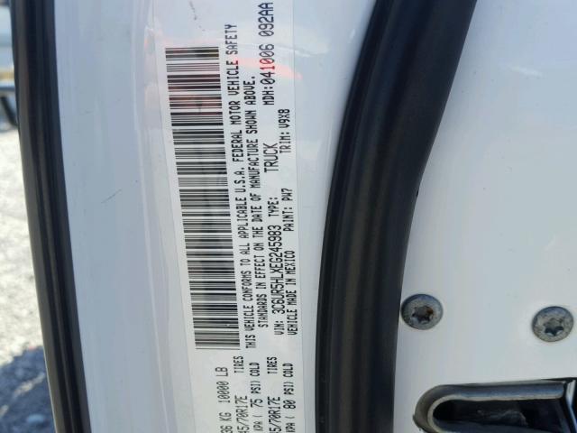 3C6UR5HLXEG245983 - 2014 RAM 2500 ST WHITE photo 10