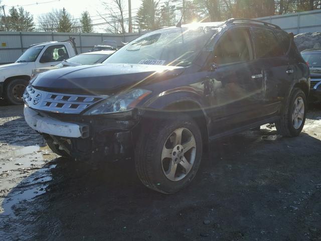 JN8AZ08W84W340815 - 2004 NISSAN MURANO SL BLUE photo 2