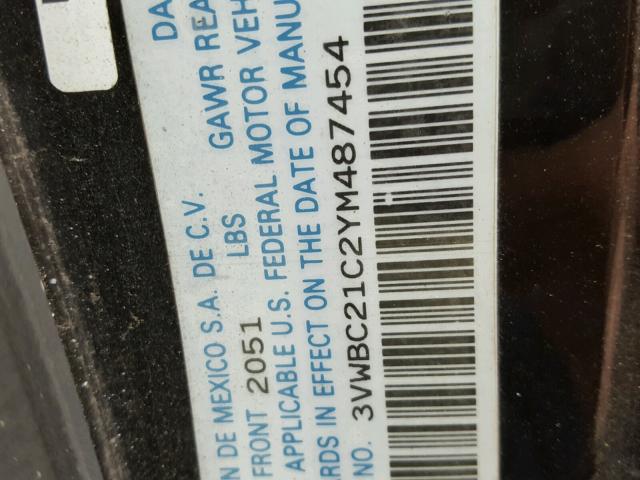 3VWBC21C2YM487454 - 2000 VOLKSWAGEN NEW BEETLE 黑色 照片 10