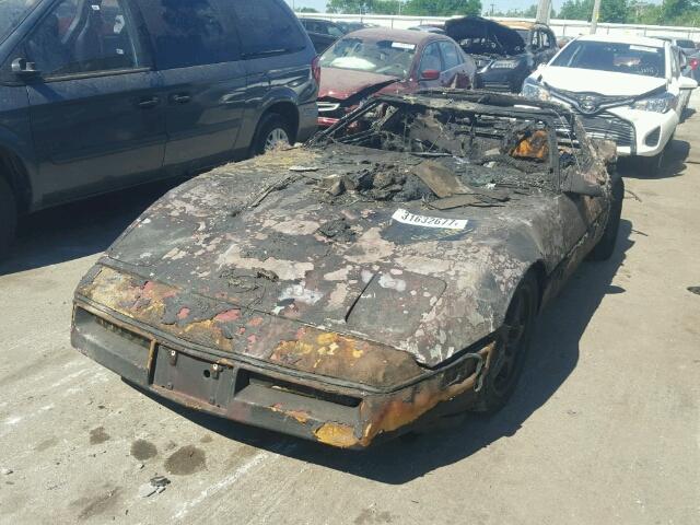 1G1YY2185H5120802 - 1987 CHEVROLET CORVETTE BURN photo 2