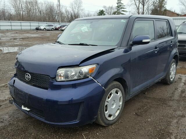JTLKE50E281052386 - 2008 TOYOTA SCION XB BLUE photo 2