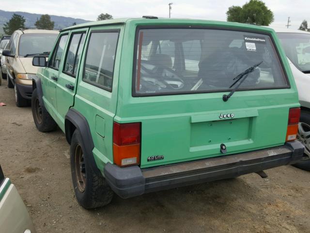 1J4FJ28S2RL220609 - 1994 JEEP CHEROKEE S GREEN photo 3